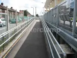 DDA disability ramp with handrails for railway station project. Using Interclamp steel tube and key clamp fittings
