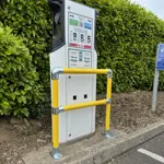 Interclamp Key Clamp EV Charger Barrier Kit powdered coated in safety yellow