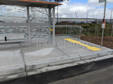 bus stop handrail system fitted for pedestrians using Interclamp handrails and tube clamp fittings 