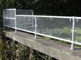 [handrails] [handrail system] [mesh barrier] [safety barrier] [tube clamp] [key clamp] 