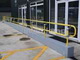 Yellow safety DDA disability handrails 