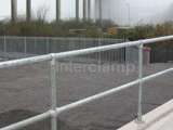 pedestrian safety barrier and handrails at a construction site 