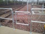 gate and handrail system fitted at railway unit 