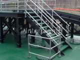stair handrails using Interclamp tube clamp and key clamp fitting on coastal front