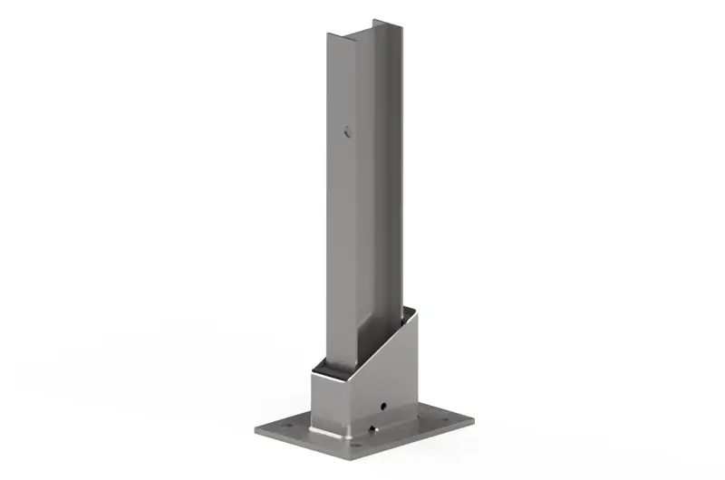 610mm Bolt Down Shock Absorbing Crash Barrier Post