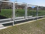 Steel tube, mesh panel in handrail system 