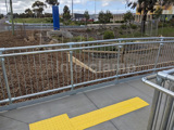 Pedestrian handrail barrier fitted using Interclamp in Victoria, Melbourne, Australia 