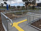 DDA Disability safety handrails and barriers fitted using Interclamp tube clamp and key clamp fittings 